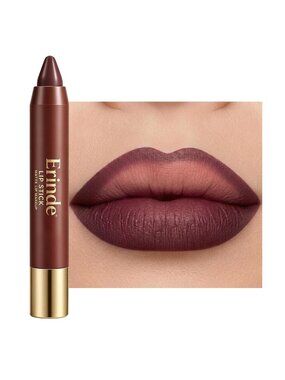 Women's B05# Berry Red 24 Hour Long-lasting Rose Matte Lipstick Crayon